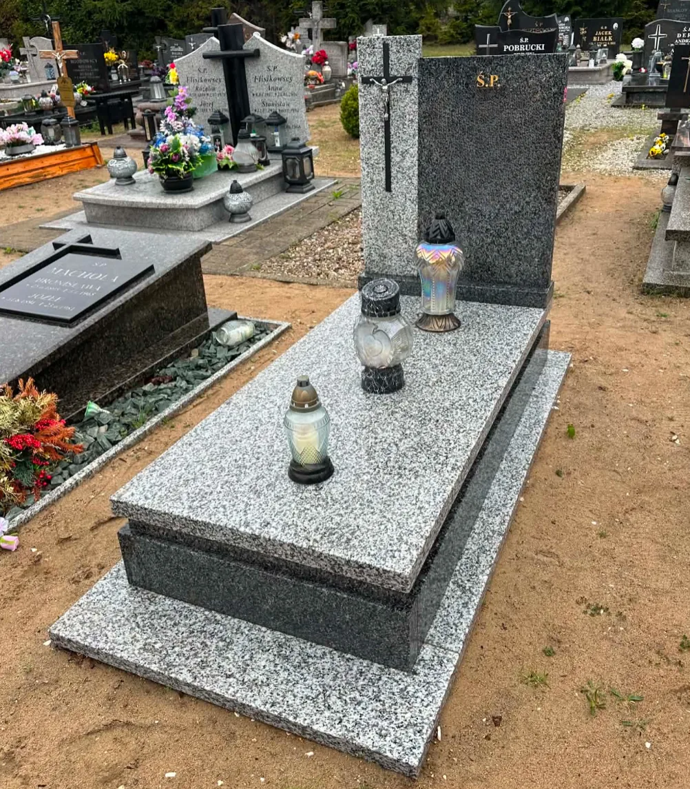 Nagrobek prosty nowoczesny — realizacja